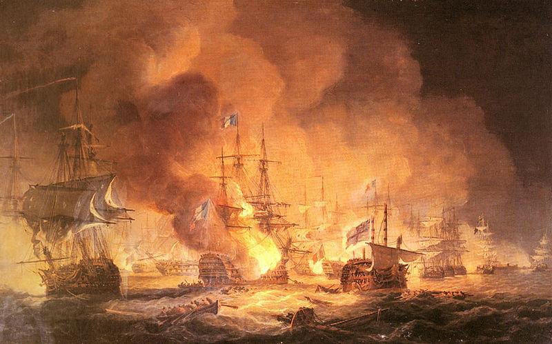 Thomas Luny Battle of the Nile Norge oil painting art